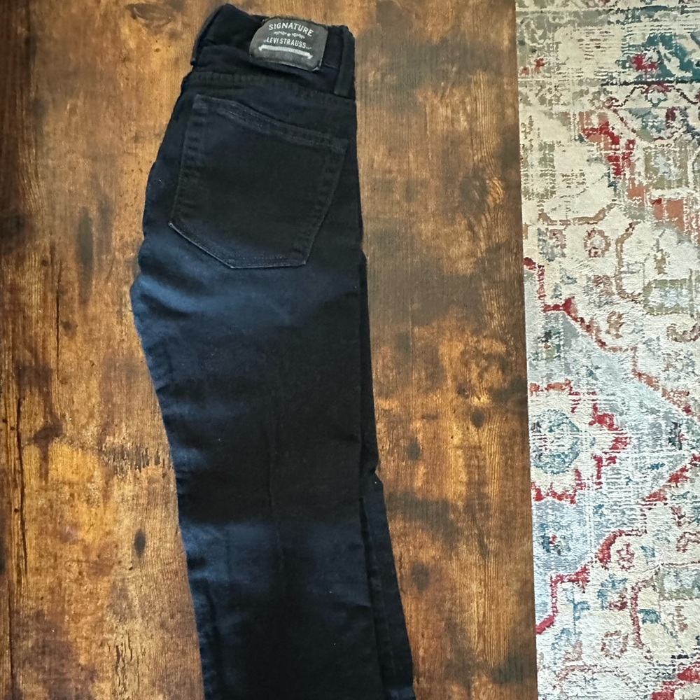 Signature Levi Strauss Black Skinny Jeans Boys Size 10 Regular